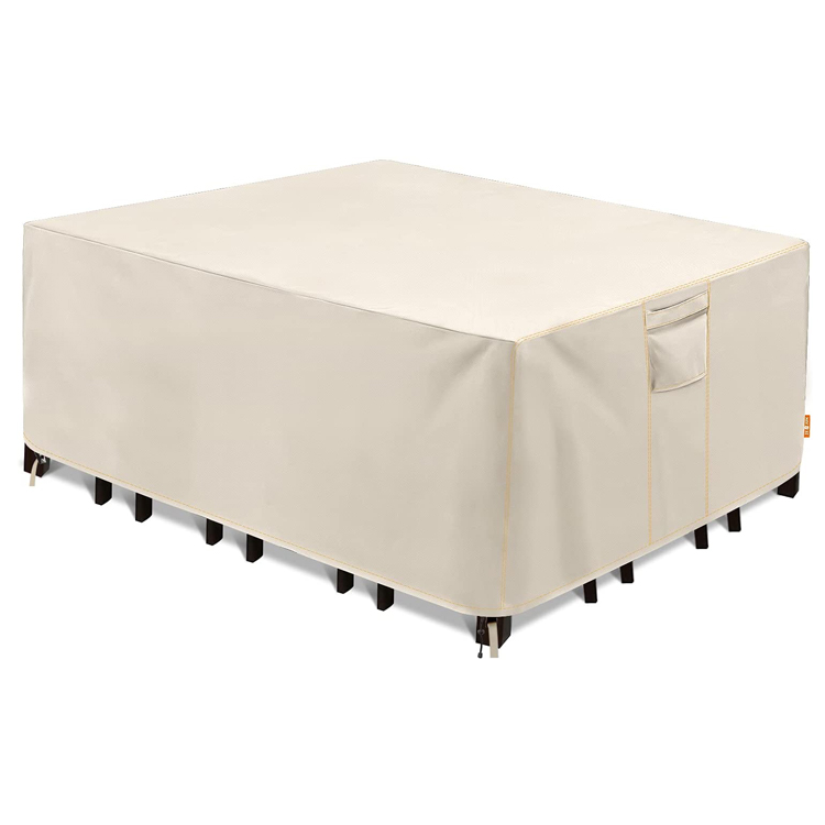 Custom Logo Heavy Duty 600D Oxford Cloth Waterproof Outdoor Patio Table Cover