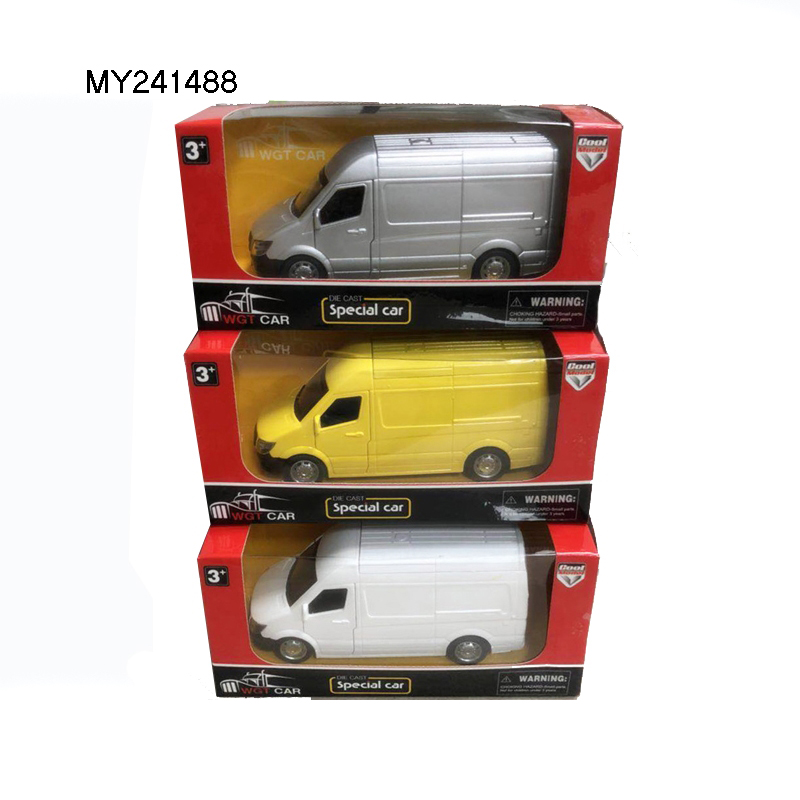 Wholesale cargo miniature die cast truck model van toy cars with customized logo (door can open )