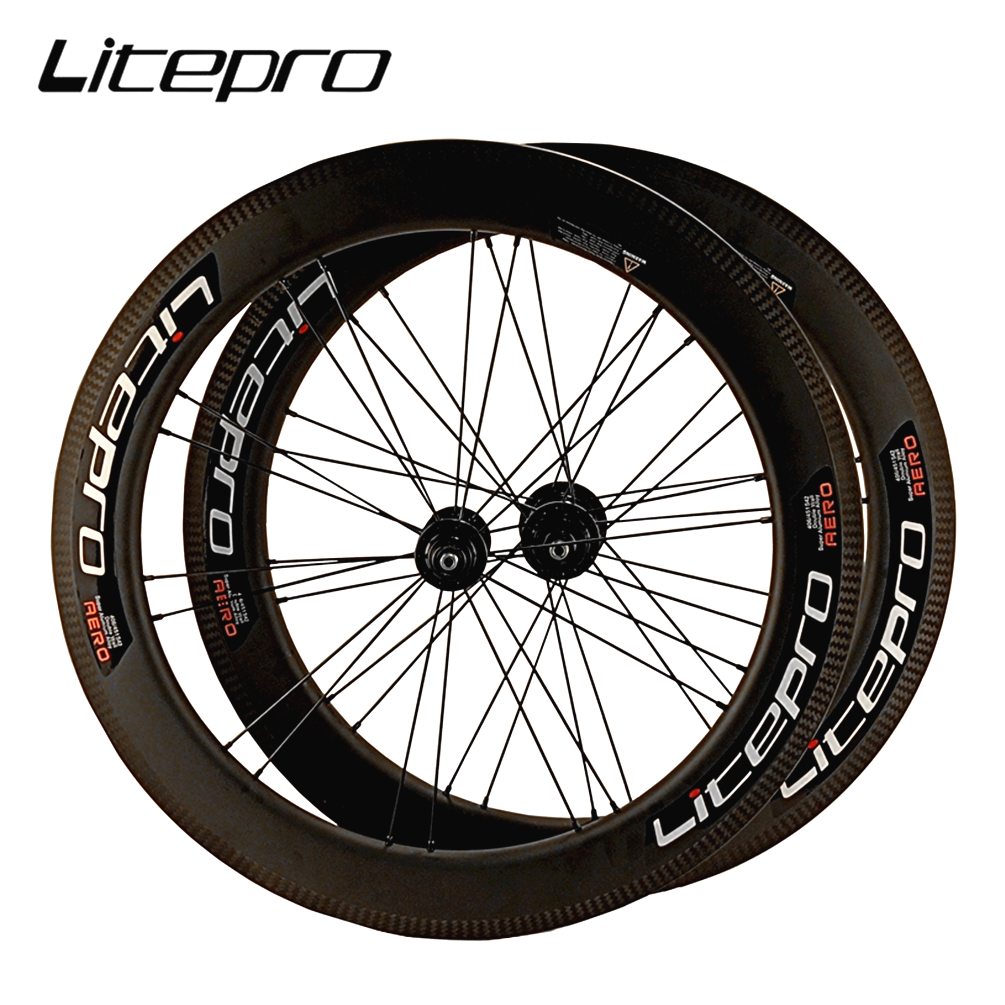 Litepro AERO 50 мм углеродного волокна колеса 20 дюймов 406 451 349 V дисковый тормоз 11 скорость колесная складной велосипед герметичный подшипник диски