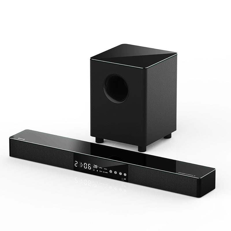 120 Вт стерео звуковая панель, 2.1CH TV звуковая панель с сабвуфером, 3D объемный звук ТВ динамик для ТВ, USB, AUX/RCA, оптический, коаксиальный