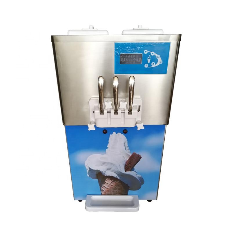 Commercial Counter Top Soft Serve 3 Flavor Soft Ice Cream Machine