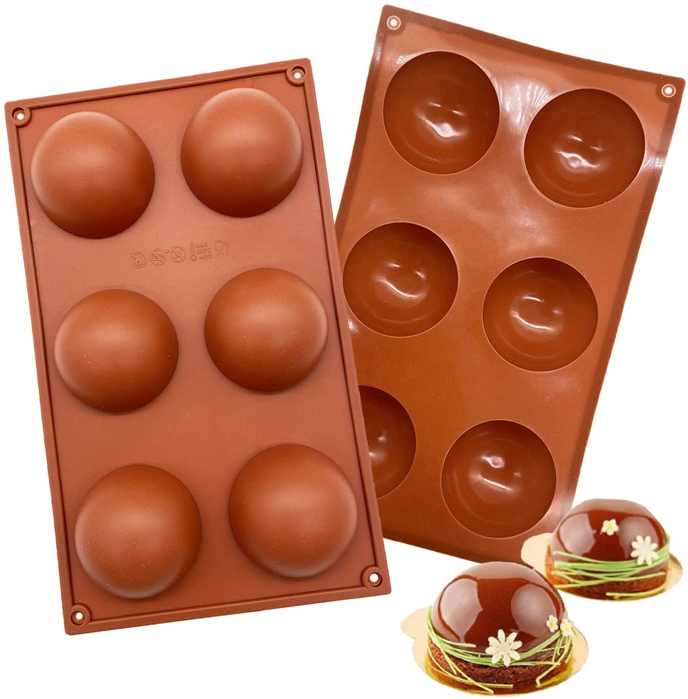Мини-полусферическая форма для пищевых продуктов, 6 ячеек, силиконовая форма для выпечки тортов, форма для конфет, льда ручной работы, форма для самостоятельной сборки шоколадной бомбы