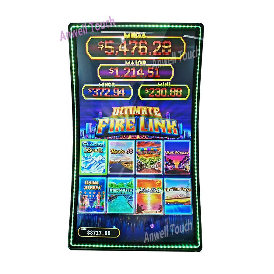43 inch Curved touch screen gaming monitor capacitive multi touch monitor for Firelink/IGS games
