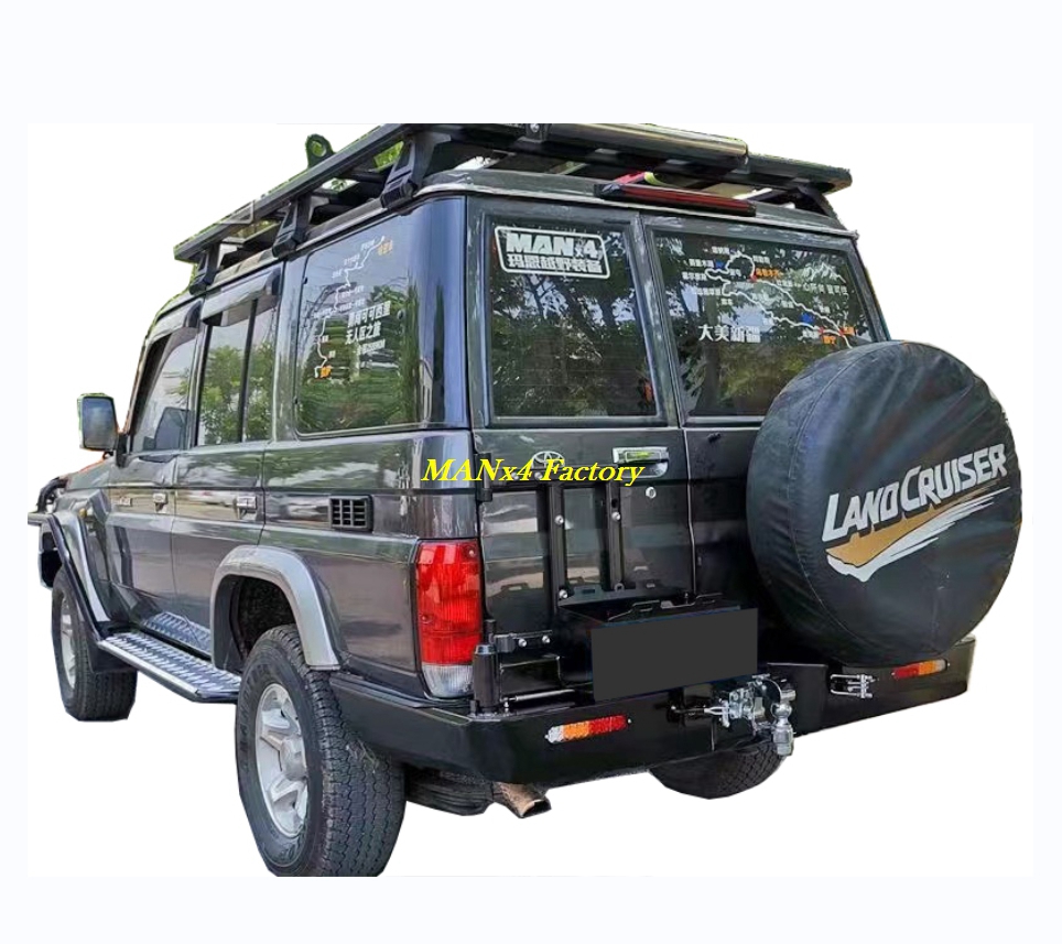 MANx4 стальной бампер задний бампер для Land Cruiser LC76