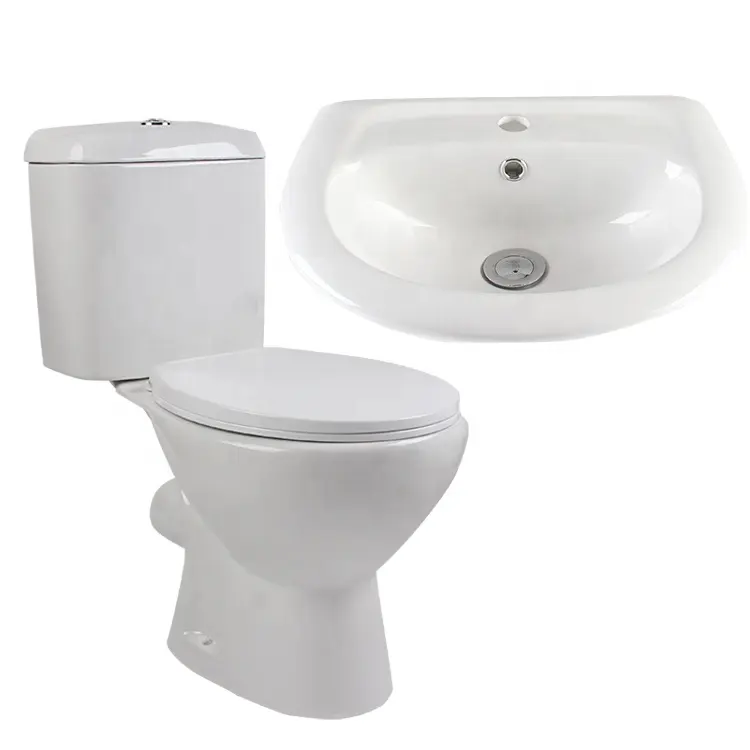 Cheap price space saving ceramic toilet seats and wash hand basin