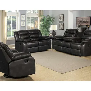 Good quality sofa set 3 2 1 seat lazyboy leather recliner