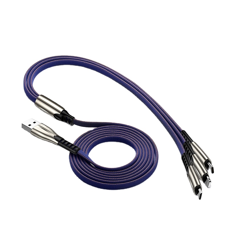 Многофункциональный Плетеный МИКРО USB-кабель 3 в 1 для быстрой зарядки от производителя