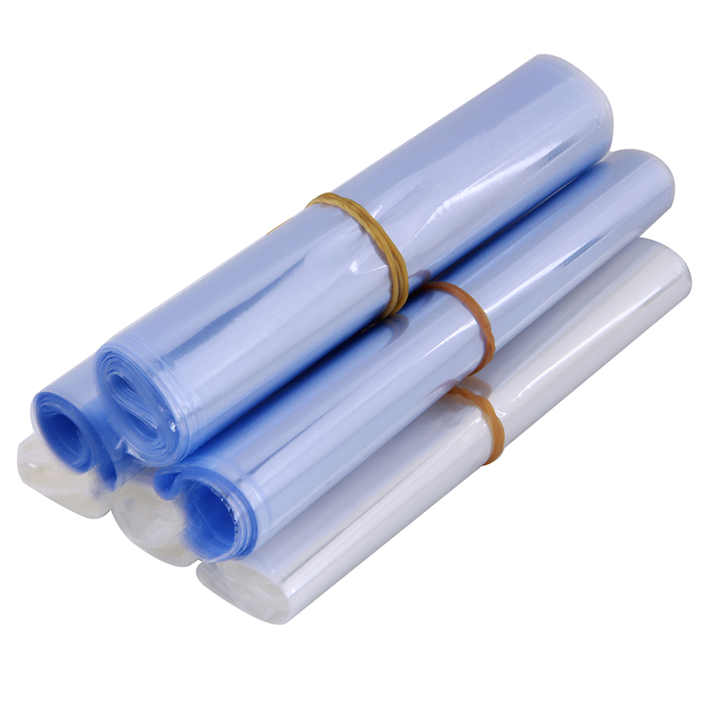 PVC shrink bag Transparent shrink film Heat shrink bag is suitable for packing film of gift box shoes