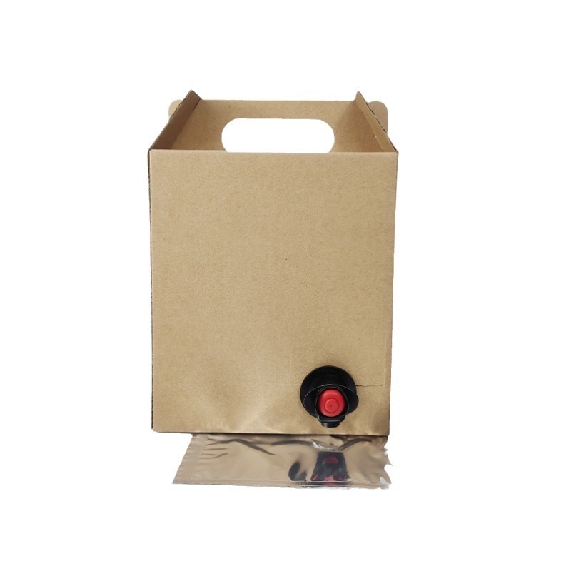 1L Red Wine & Coffee Packaging Box Juice Liquid Bag with Outer Box Wholesale Paper Boxes