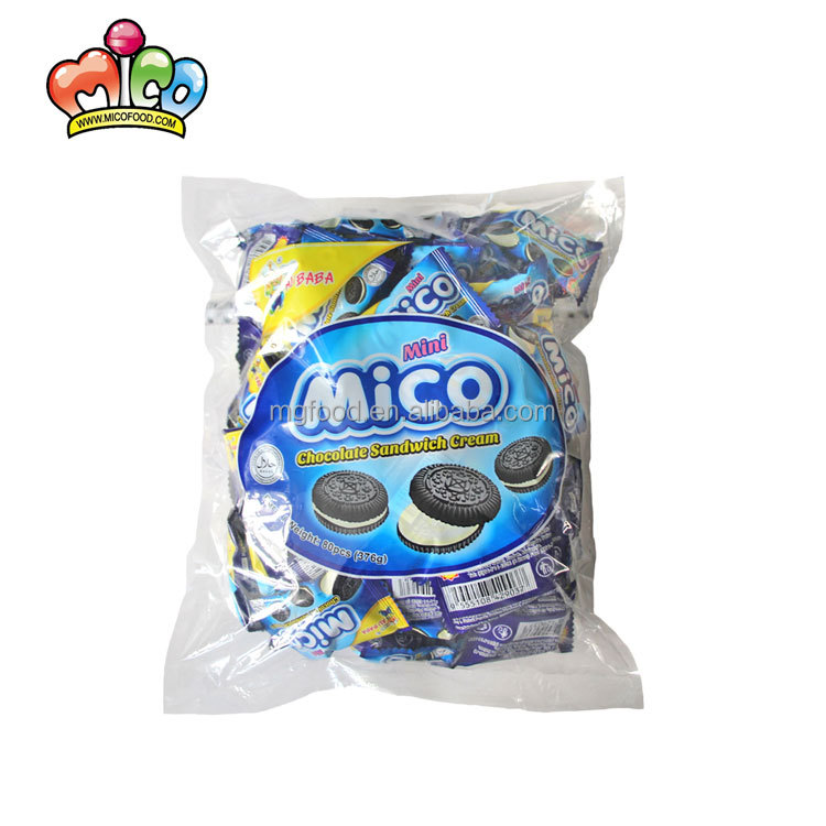 Hot sale OEM Halal Mico Mini Chocolate Sandwich Cream Biscuit And Cookies