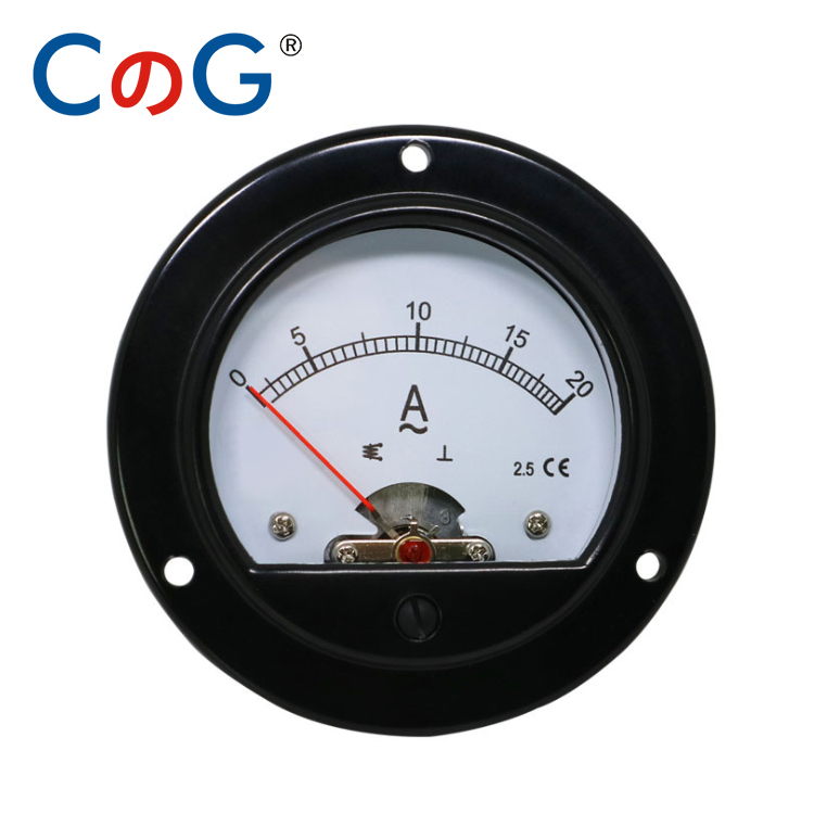 Аналоговый амперметр 65C5 DC, панельный измеритель тока 65C5 DC 0-50A, круглый диаметр 10A 15A 20A 30A 50A 75A 100A 150A 300A 500a