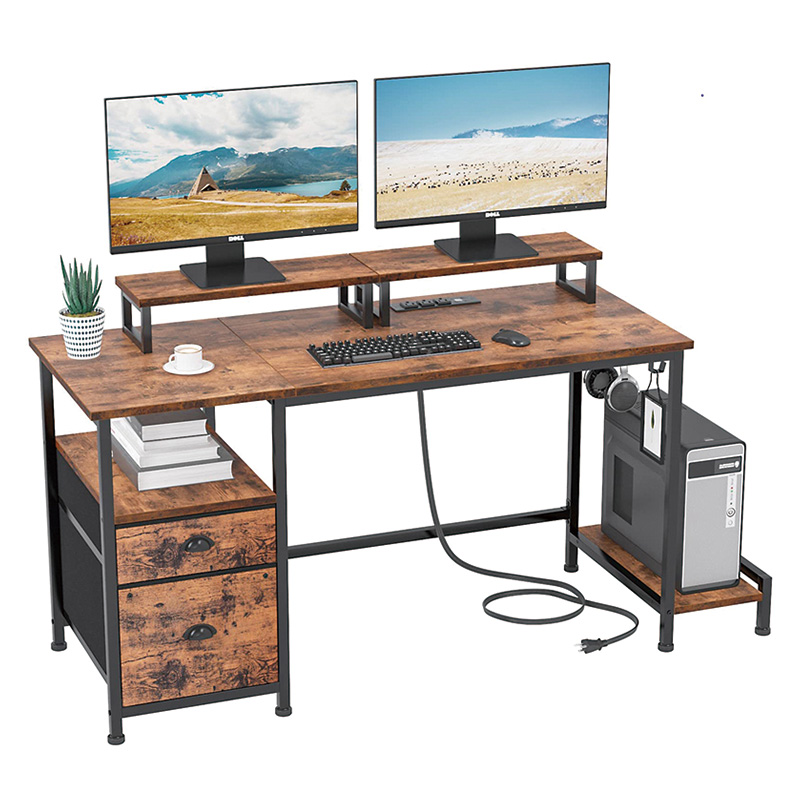 Factory High Quality and Durable multifunction design customized office metal frame computer desk computer table