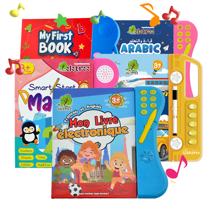 Eletree Children'S French English 2 Language Learning Reading Machine With Electronic Toy Pen