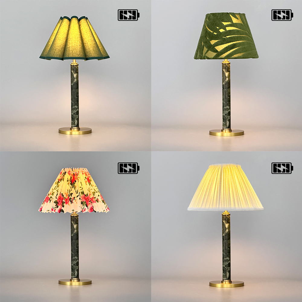 Modern Design Marble Table Lamps Battery Powered 2700K Cordless Design for Home Living Room Bedroom Rechargeable Table Light