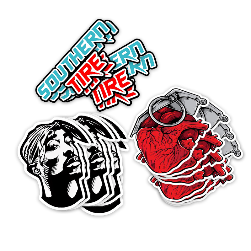 Custom Die Cut PVC Vinyl Sticker Sheet Logo Printing Custom Stickers