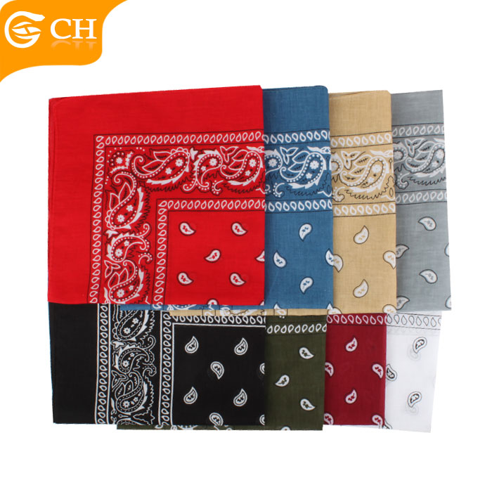 Wholesale Popular Paisley Pattern Women Bandana 100% Cotton  Handkerchiefs For Sale