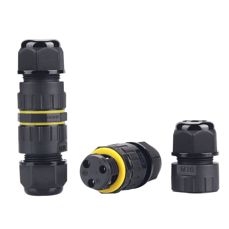 M16 Screw Type Outdoor IP68 Waterproof 2pin Connector Power Electrical 3pin Wire LED Cable Connector