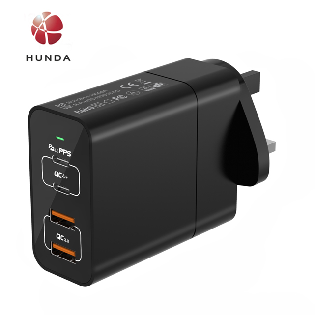 Двойной USB C зарядное устройство 30 Вт PD 4 порта доставка питания Складной настенный адаптер с QC3.0 PPS порты для ноутбуков/мобильных/планшетов и т. Д.
