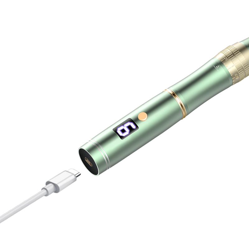 Медицинская ручка derma pen digital 6 уровней, профессиональная беспроводная ручка с 11/ 16/24/36/42 контактами, круглая нано-игла dermapen