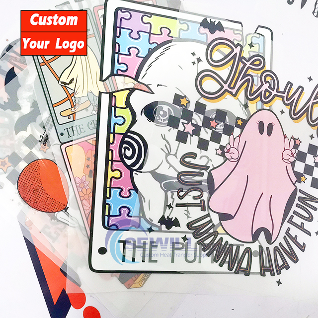 Sewill Custom High Quality Halloween Dtf Heat Press Transfer Plastisol Screen Print Heat Transfers Design Stickers For T Shirts