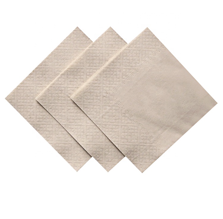 Оптовая продажа неотбеленных бамбуковых материалов 1ply 2ply 3ply салфетка для коктейлей салфетка для завтрака