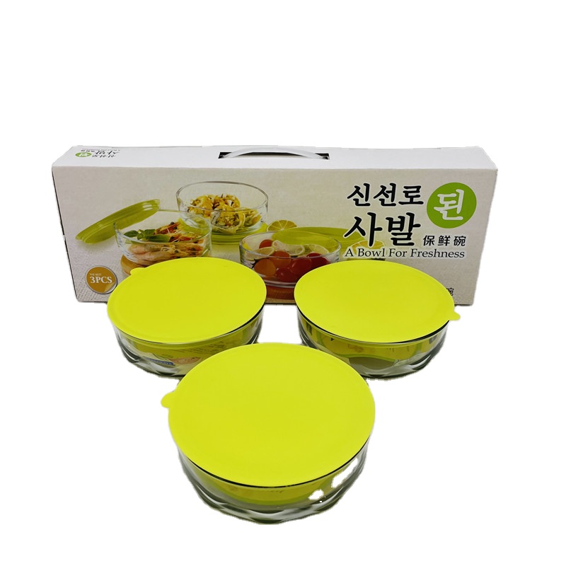 Made in China superior quality household hygienic glass food storage jar 3pcs set