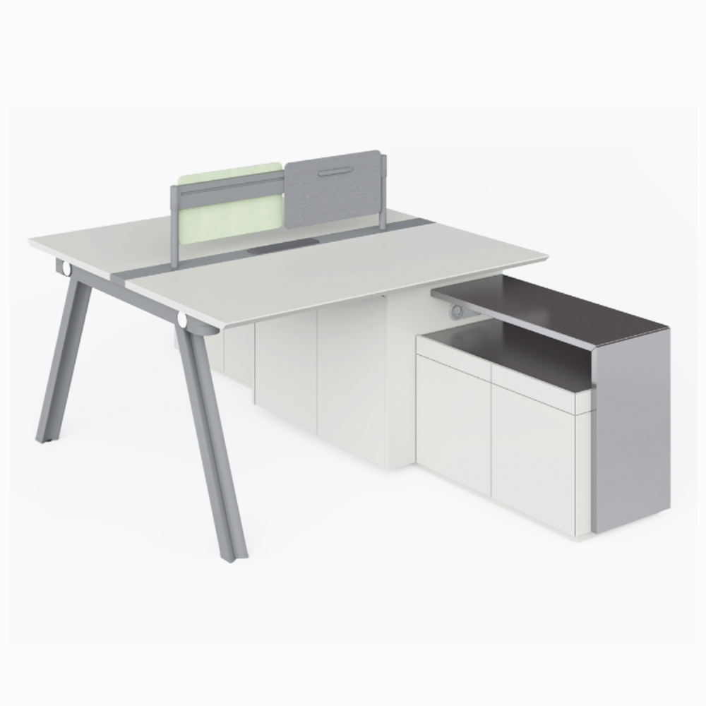 Modern Commercial Office Furniture Table Two Person Staff Computer Cubicle Office Workstation Desks