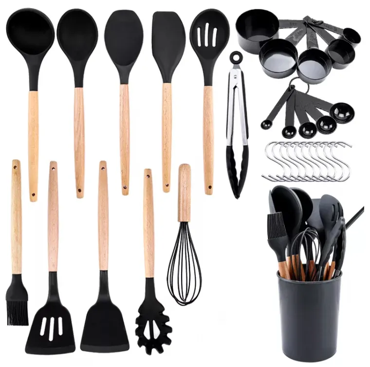 32pcs Hot Sale kitchenware accessories kitchen home cooking tools silicone utensil set
