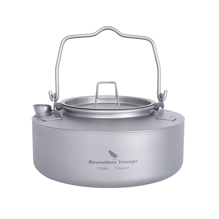 Boundless Voyage Mini ultralight tea pot Camping Titanium cooking kettle