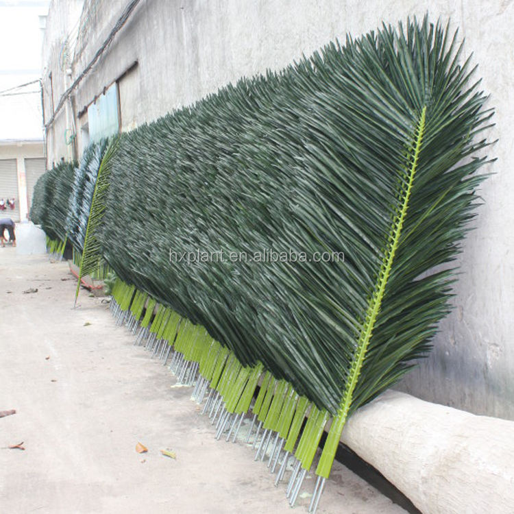 artificial tree branches and leaves Uv Proof Fake Coconut Branches Dried Artificial Tropical Date Palm Tree Leaves