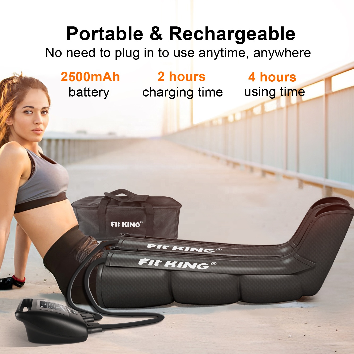 Recovery System Boot Rechargeable Foot Leg Air Massager Boots For Blood Circulation Fast Recovery Air Pressure Compression Boots