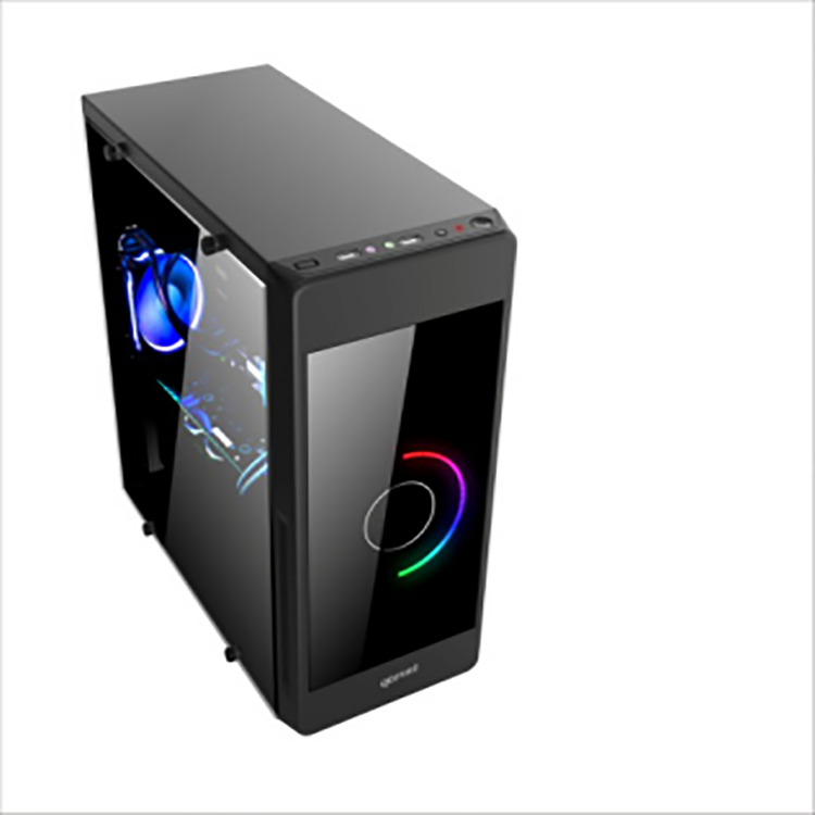 Оптовая продажа с фабрики JEQANG C23 игровой компьютерный корпус с RGB вентиляторами и закаленным стеклом ПК корпус небольшое количество