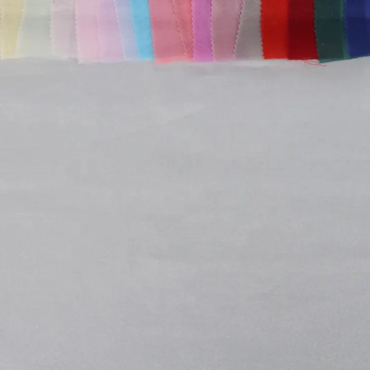 Garment textiles stock dyed woven material fabrics white organza fabric 2019