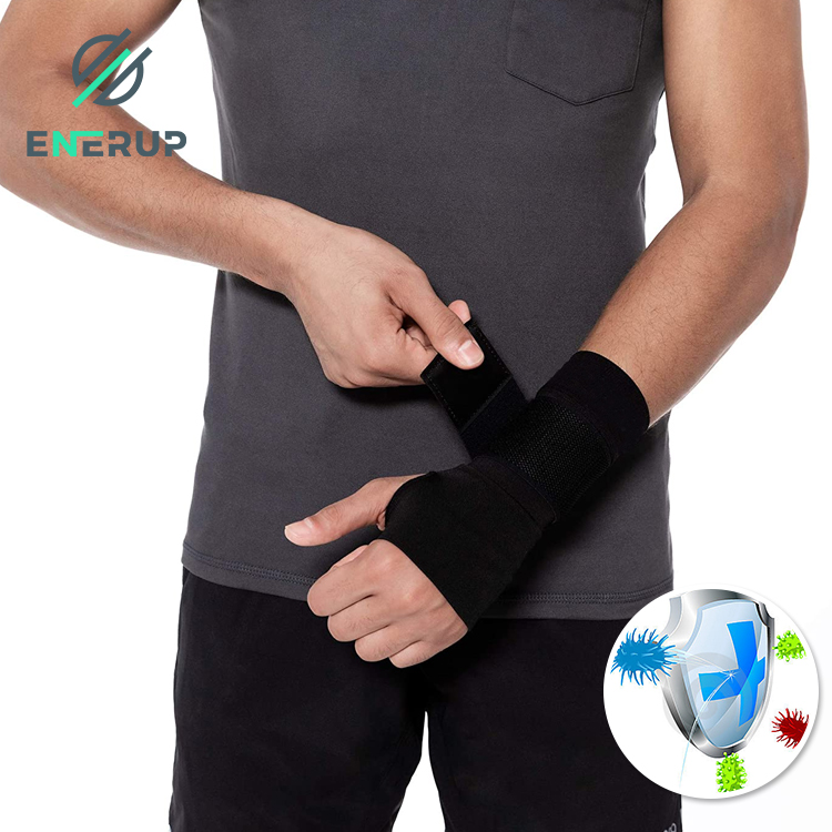 Enerup OEM/ODM Copper Arthritis wrist Sleeve with Adjustable Strap Maintains Joint Stability Wrist Bracer