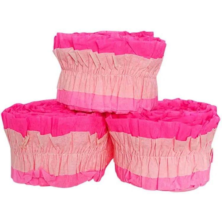 10ft Ruffled Crepe Paper Party Streamers for Birthday, Wedding, Holiday And Banquet Decoration