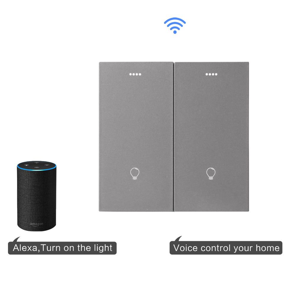 smart life dual alexa zigbee WIFI tatich tactil pared interruptor inteligente tek