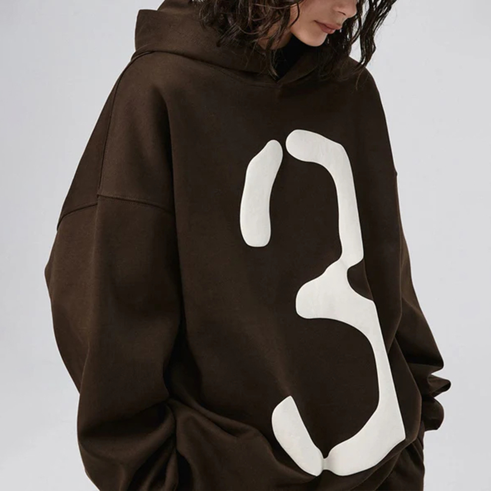 Custom Vintage 100 Cotton Pullover 500 Gsm Raw Hem Hoodie Oversized Puff Print Hoodies Tracksuit