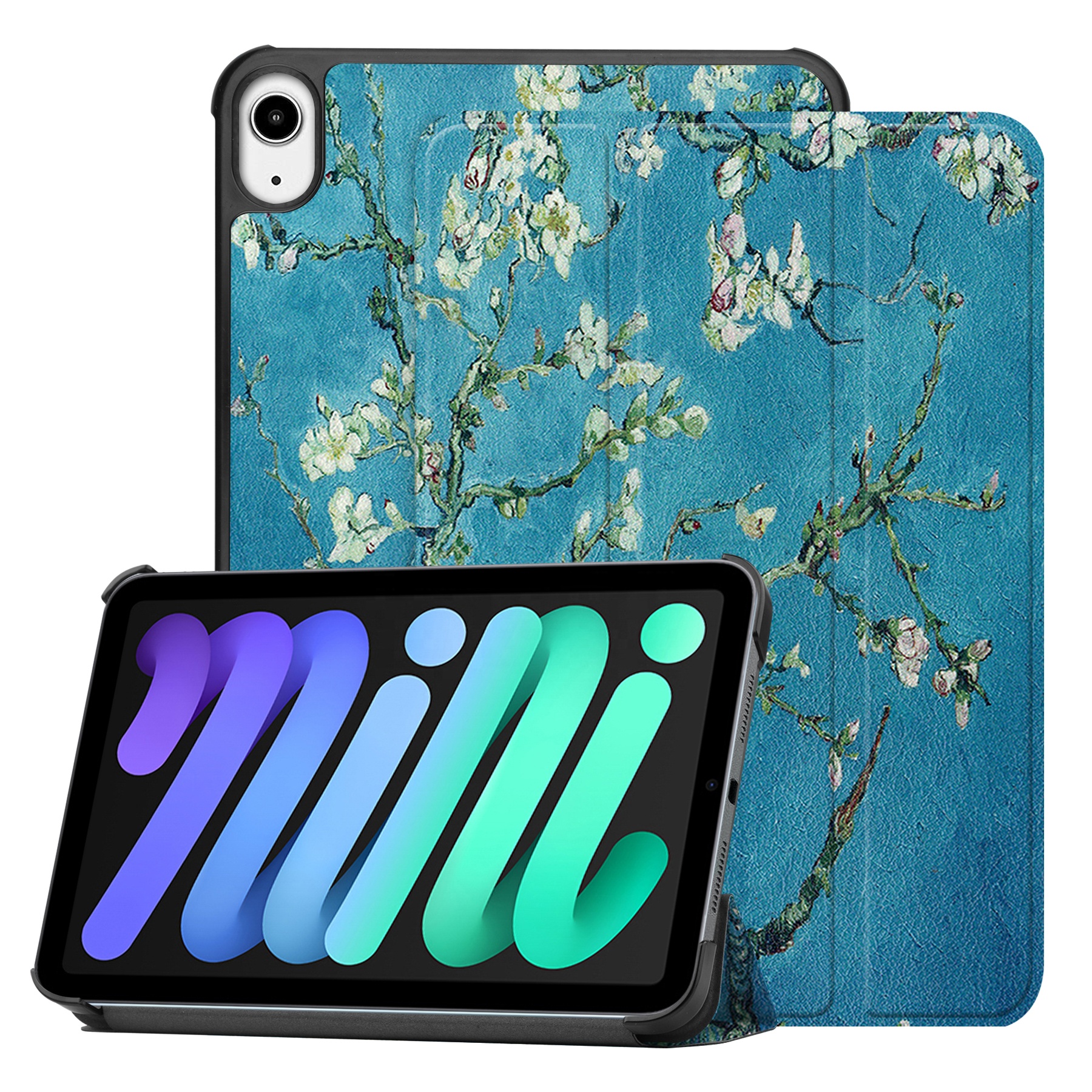 Hoya Multiple Patterns Universal Shockproof Rugged Tablet Covers for iPad mini 6 Pu Leather Hard Case 8.3 inch