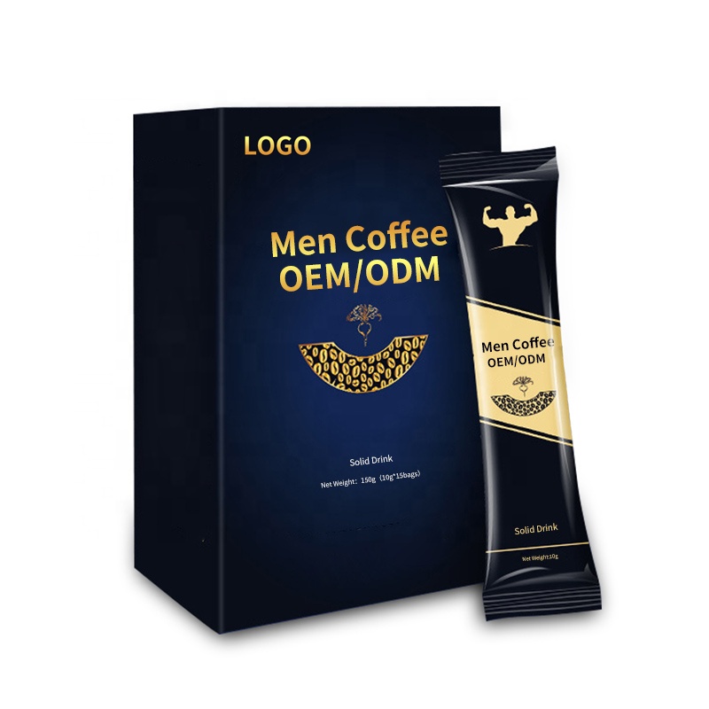 OEM/ODM Hot selling Instant Men Coffee Powder Convenient Improve body vitality for Male enhancement and Anti-fatigue