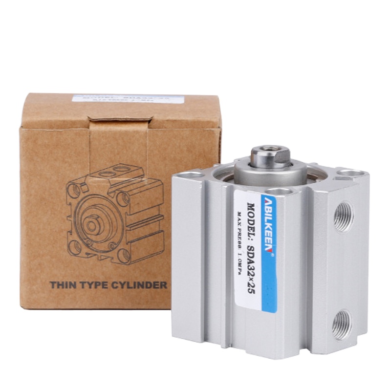 Пневматический цилиндр нового дизайна в пружине SDA Compact Airtac типа 16 20 25 32 40 50 63 мм с отверстием до 5 10 15 20 25 30 35 40 45