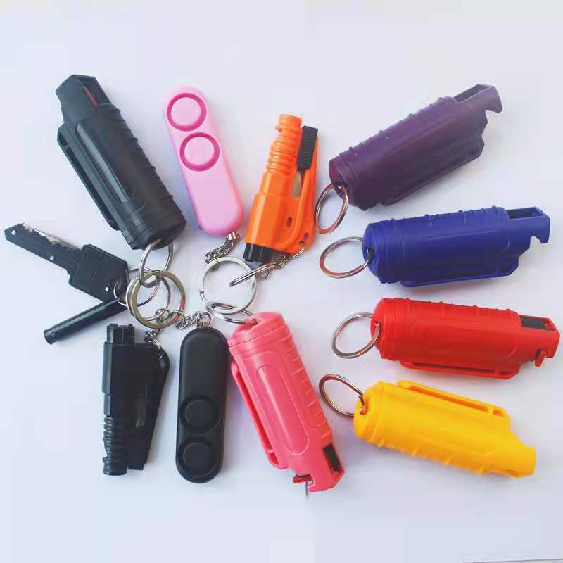 Colorful 20ml Personal Security Pepper Spray Keychain Self Defense Products