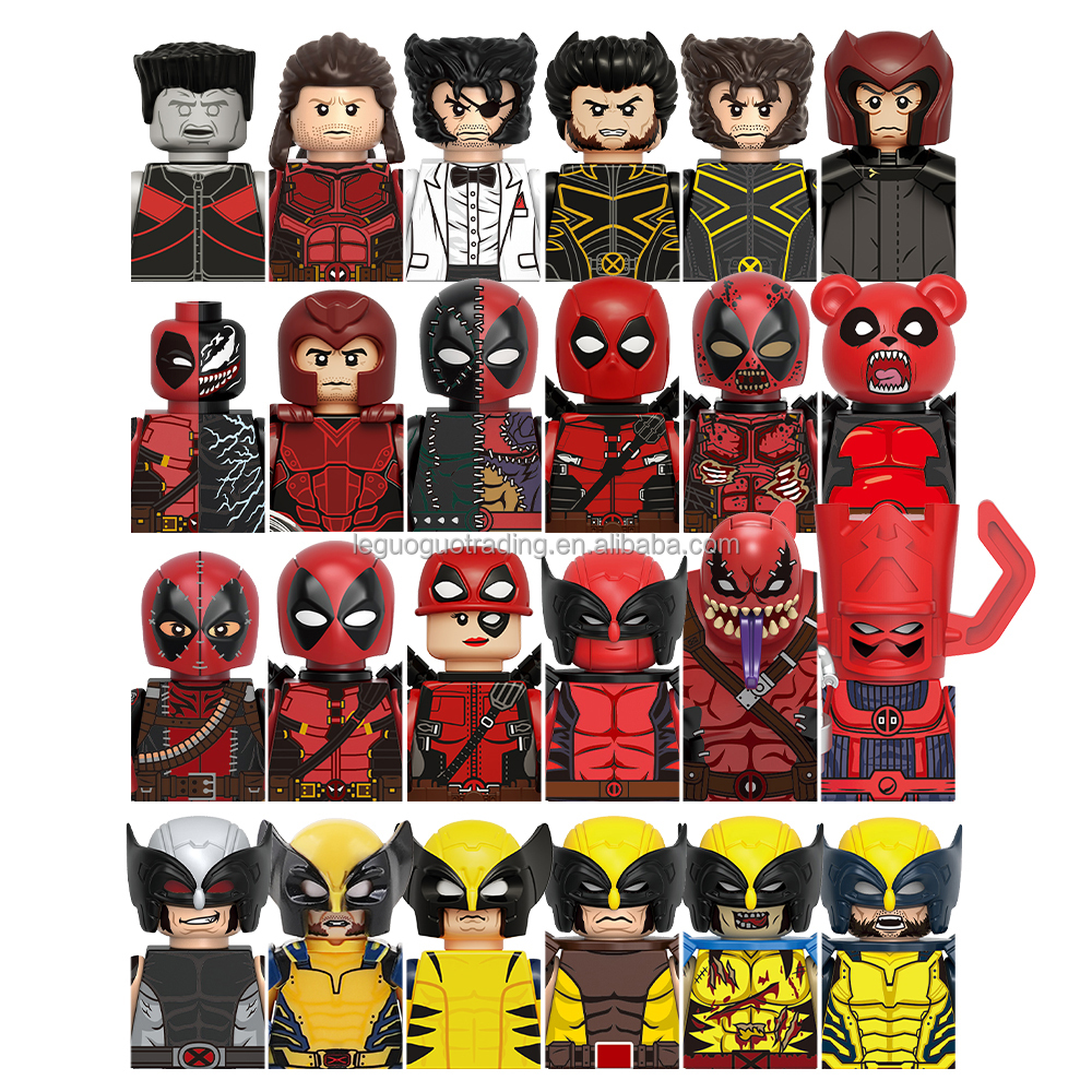WM Blocks Super hero juguetesst Wolve Dead man pool Mini toys movie Character Building Block kids toys 2024 G0172 G0173 KT1076