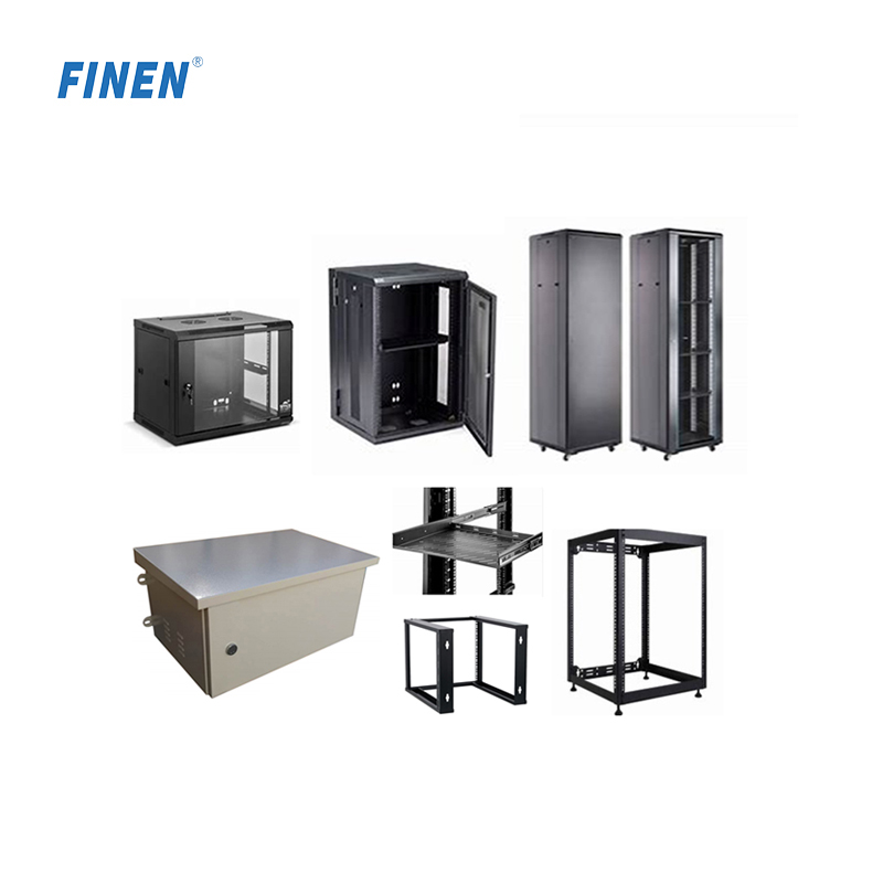 FINEN дешевая цена 2u 4u 6u 9u 12u 15u 18u 22u 27u 32u 37u 42u 47u настраиваемый сетевой серверный переключатель корпус шкафа