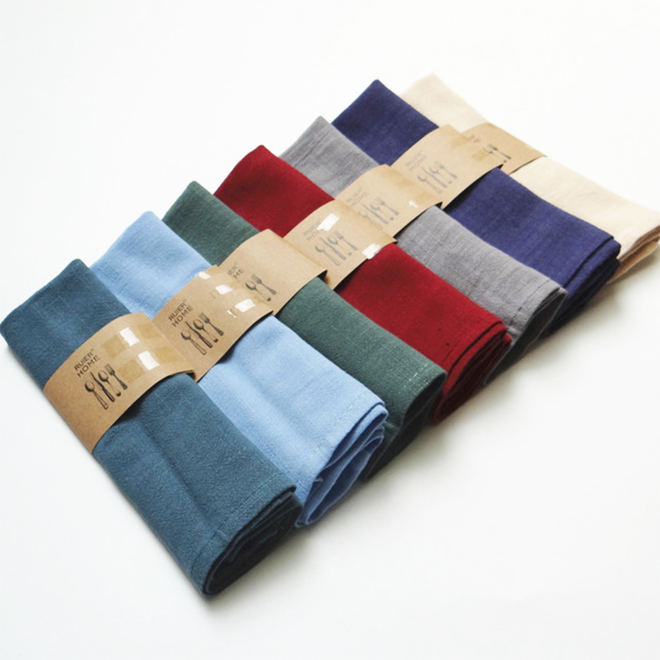Cotton Linen Dinner Napkins,Classic Style Kitchen Tableware Towel,Washable and Reusable Table Placemat,Soft & Durable Cloth