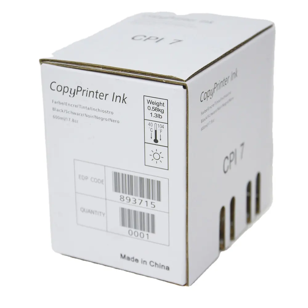 Compatible Gestetner CPI 7 Ink Black 600ml Factory Price