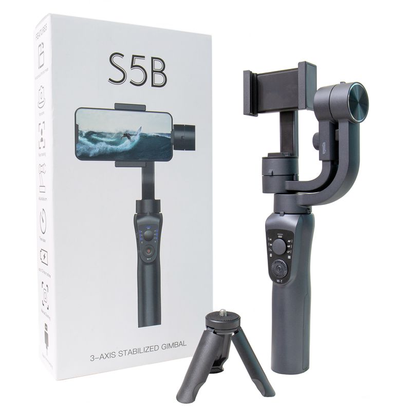 S5B Face Object Tracking Selfie Mobile Gimbal Zoom Control Anti-shake 3 Axis Smartphone Gimbal Stabilizer For Film Video Maker