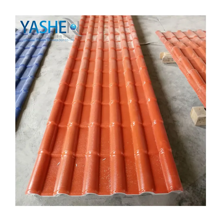 Spanish style fire prevention insu lation ASA PVC UPVC plastic corrugated synthetic resin decra roof tiles sheet