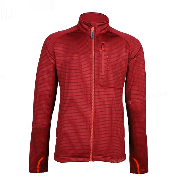 Red Stand-Up Collar Mens Jackets 2021 Wind Breaker Jacket Men'S Recycled Fleece Jacket