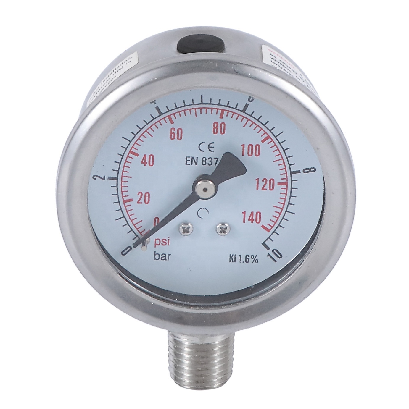 Water pressure gauge 0 10 cm2 psi or from 0 10bar psi 63mm 2.5 connection