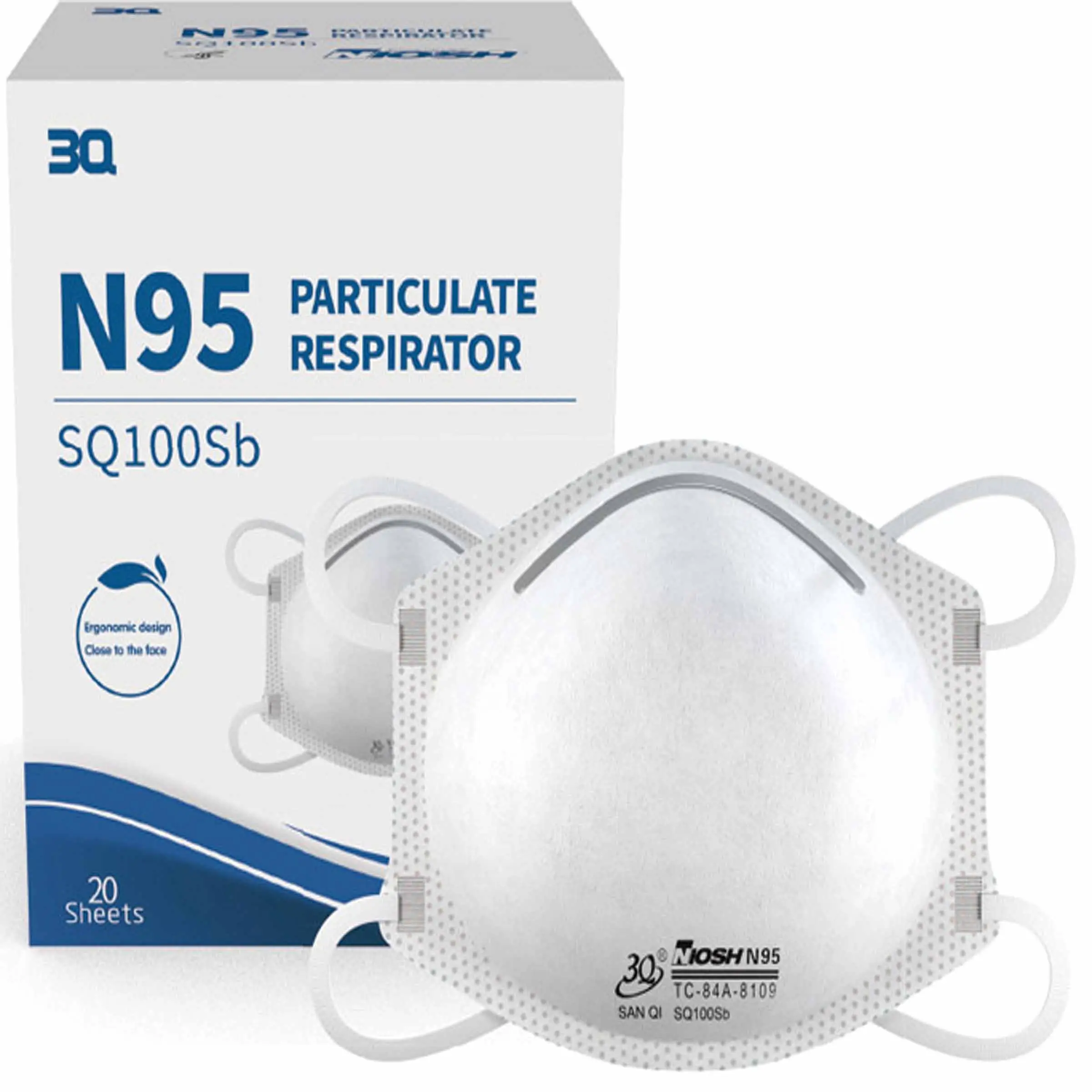 N95 3Q Real N95 Disposable Particulate Respirators Face Masks Ready To Ship